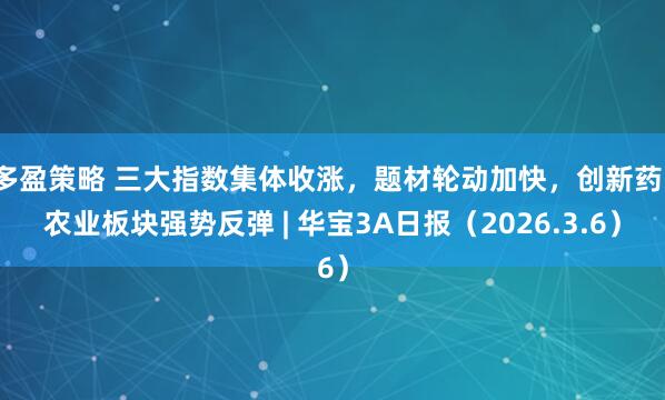 多盈策略 三大指数集体收涨，题材轮动加快，创新药、农业板块强势反弹 | 华宝3A日报（2026.3.6）