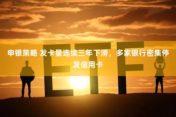 申银策略 发卡量连续三年下滑，多家银行密集停发信用卡