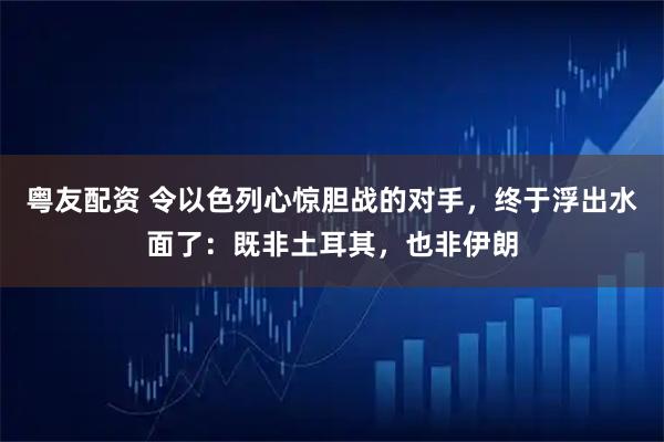 粤友配资 令以色列心惊胆战的对手，终于浮出水面了：既非土耳其，也非伊朗